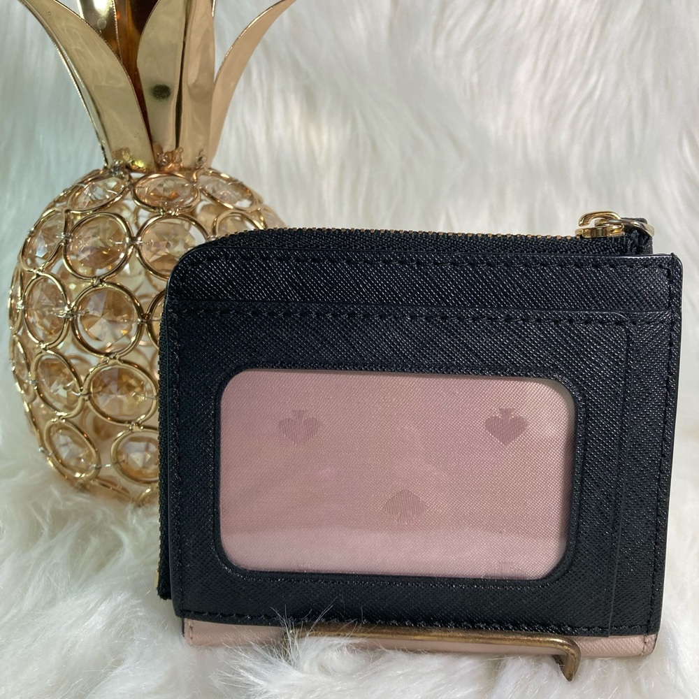 NWOT Kate Spade ♠️ Black and Beige Mini Wallet - Picture 3 of 5